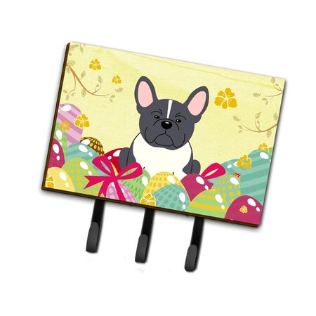 Carolines Treasures Easter Eggs French Bulldog Black & White Leash or Key Holder BB6012TH68